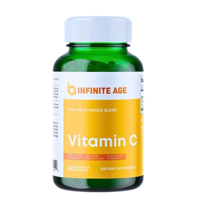 INFINITE AGE Organic Vitamin C Supplement for Immune Support - 400mg, 60 Capsules - USA Made, Vegan, Gluten Free, All-Natural - Made with Ultra Potent Camu Camu and Amla Berry Fruit