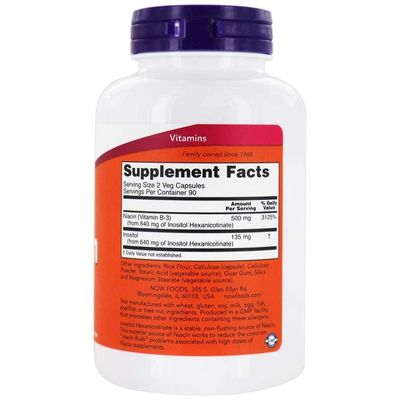 Flush Free Niacin 250mg 180 VegiCaps (Pack of 2)