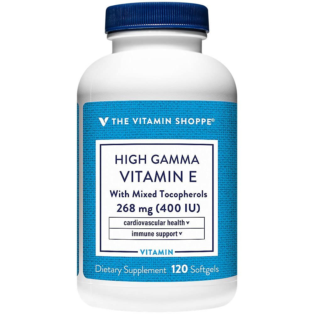 High Gamma Vitamin E - Supports Immune &amp; Cardiovascular Health - 400 IU (120 Softgels)