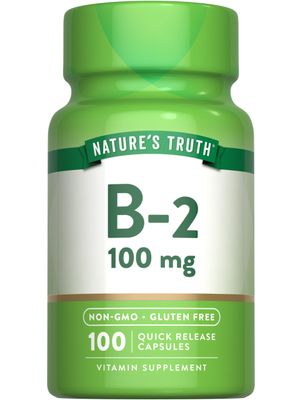 Nature&#39;s Truth B2 Vitamin | 100mg | 100 Capsules | Non-GMO &amp; Gluten Free Supplement | Riboflavin