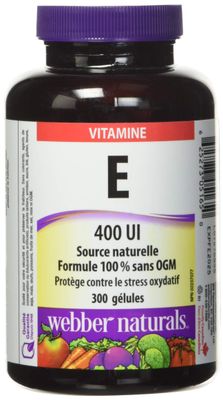 Webber Naturals Vitamin E, 400IU, 300 softgels
