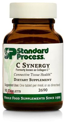 Standard Process C Synergy - Whole Food Immune Support and Antioxidant with Echinacea Purpurea, Rose HIPS, Shiitake, Reishi Mushroom Powder, Buckwheat, and Wheat Germ - 90 Tablets