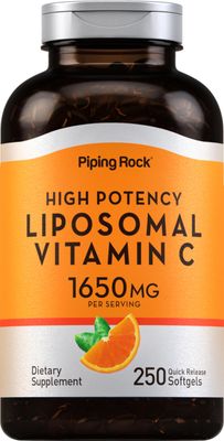 Piping Rock Liposomal Vitamin C | 1650mg | 250 Softgels | High Potency | Non-GMO, Gluten Free
