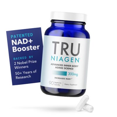 TRU NIAGEN Patented NAD+ Supplement for Anti Aging and Cell Regeneration, 300 mg Niagen, 90 Servings | Supports Cellular Energy, Brain, Muscle | Nicotinamide Riboside (NR) Take 1 Daily | 1 Bottle
