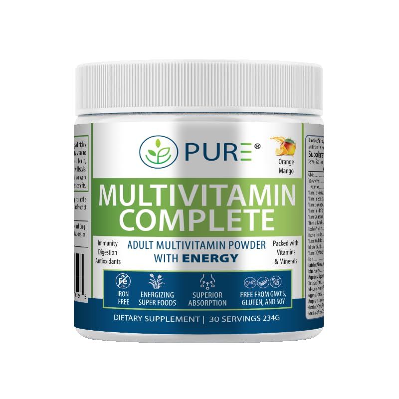 PURE Multivitamin Complete, A Multivitamin Drink Mix Loaded with 1250mg of Vitamin C, B Vitamin Complex and More