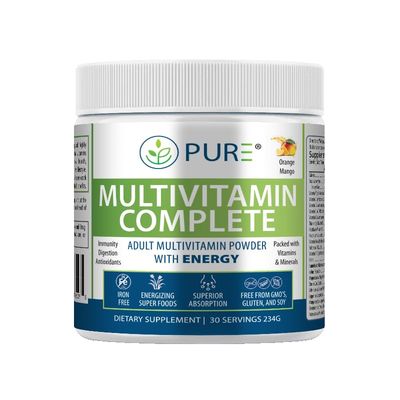 PURE Multivitamin Complete, A Multivitamin Drink Mix Loaded with 1250mg of Vitamin C, B Vitamin Complex and More