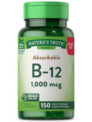 Nature&#39;s Truth Vitamin B12 | 1000 mcg | 150 Softgels | Non-GMO &amp; Gluten Free Supplement