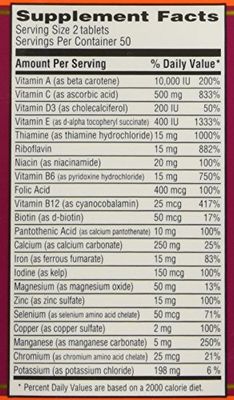 Trader Joe's Multi Vitamin &amp; Mineral Antioxidant 100 Tablets