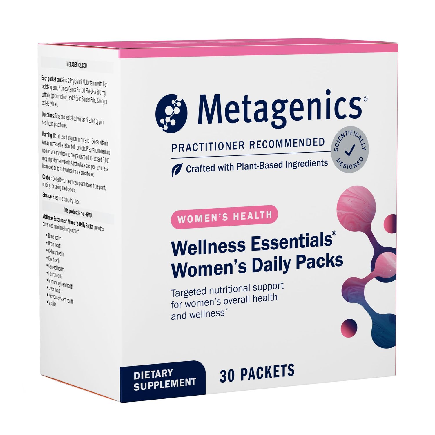 Metagenics Wellness Essentials Women - Daily Multivitamin Packets - Women&#39;s Multivitamins - Bone Density Support* - Omega-3 Fatty Acids - Non-GMO &amp; Gluten Free - 30 Packets