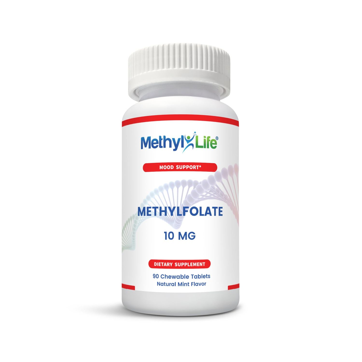 Methyl-Life Purest L-Methylfolate 10 mg Pharmaceutical Grade Professional Strength Active Folate - 3 Months Supply. Chewables. Non-GMO. Gluten Free Methylfolate