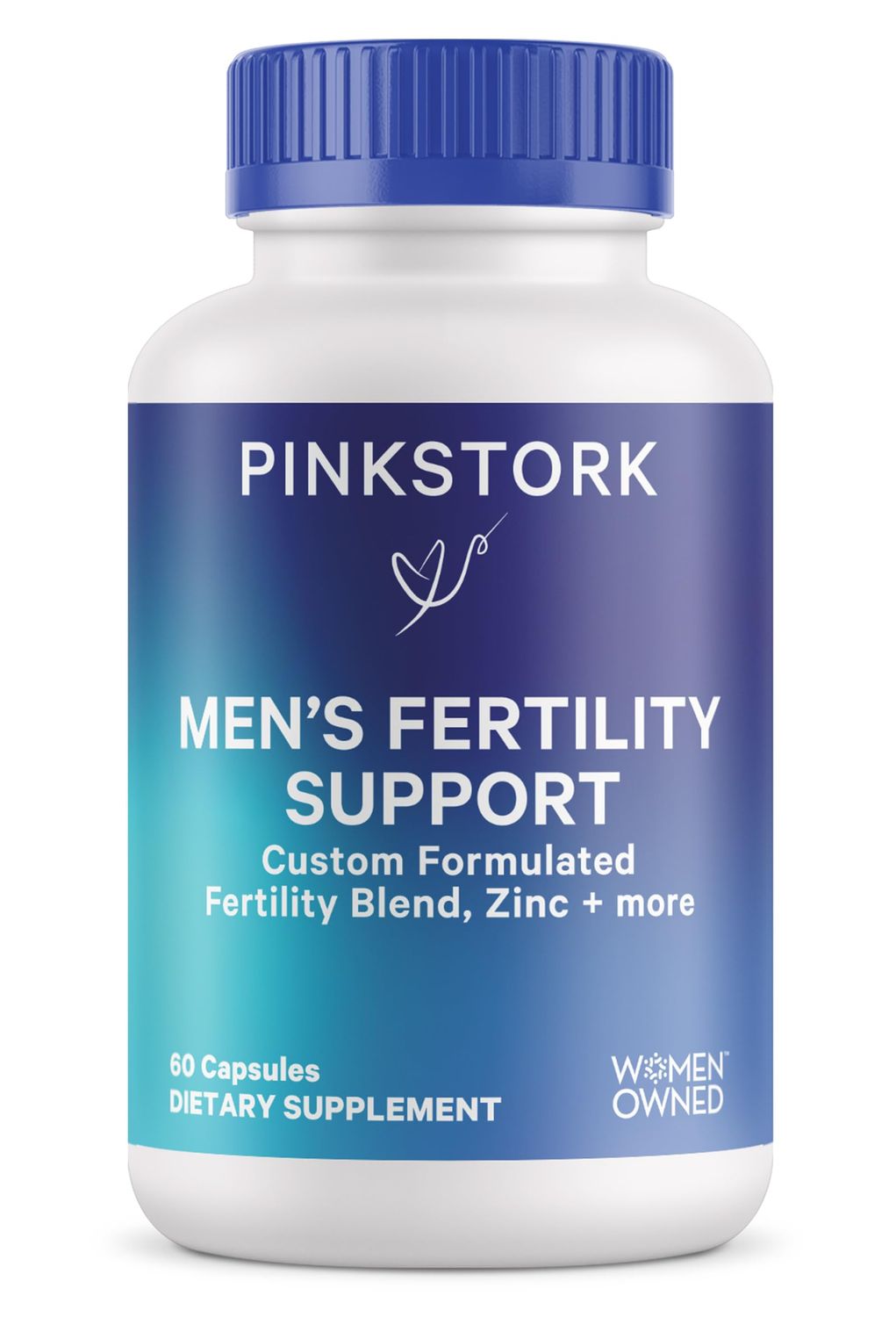 Blue Stork Fertility Supplements for Men - Supports Conception for Him - Male Prenatal Vitamins with Maca Root, Ashwagandha, Folate, B12 - Sperm Heath, Drive, Motility - 60 Capsules