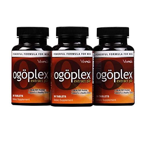 Ogoplex | Men&#39;s Prostate Support Health Supplement with Graminex Swedish Flower Pollen, Saw Palmetto, Phytosterols &amp; Lycopene - 1 A Day - 30 Tablets (3 Pack)