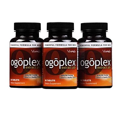 Ogoplex | Men&#39;s Prostate Support Health Supplement with Graminex Swedish Flower Pollen, Saw Palmetto, Phytosterols &amp; Lycopene - 1 A Day - 30 Tablets (3 Pack)