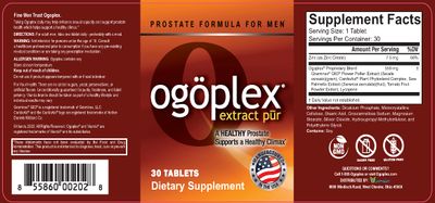 Ogoplex | Men's Prostate Support Health Supplement with Graminex Swedish Flower Pollen, Saw Palmetto, Phytosterols &amp; Lycopene - 1 A Day - 30 Tablets (3 Pack)