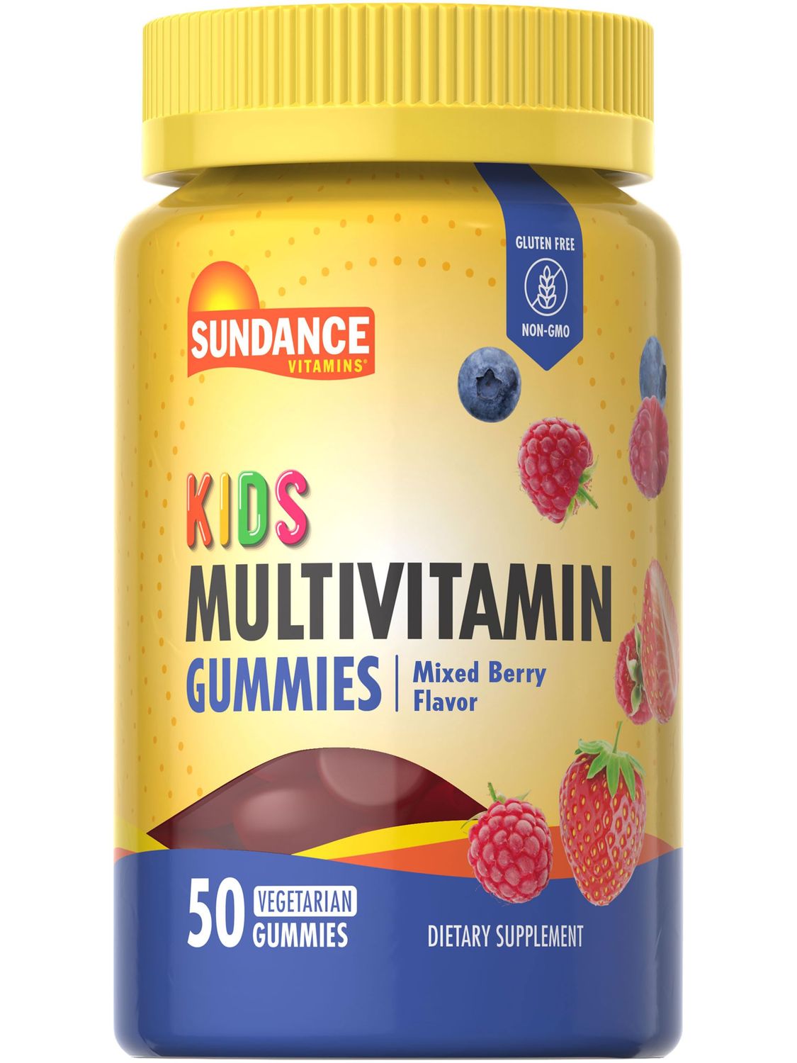 Sundance Kid&#39;s Multivitamin Gummies | 50 Count | Mixed Berry Flavor | Vegetarian, Non-GMO, and Gluten Free Supplement
