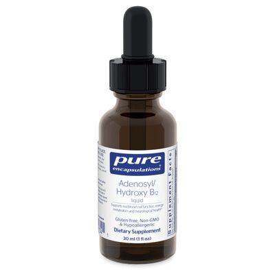 Pure Encapsulations Adenosyl/Hydroxy B12 Liquid 30 mL - Supports Energy Metabolism &amp; Neurological Health* - for Brain Support* - Gluten Free - Vegan - 1 Fl Oz
