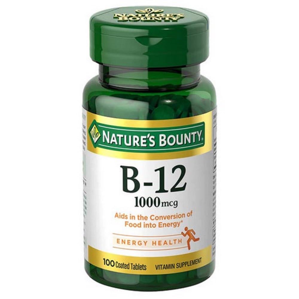 Nature&#39;s Bounty Vitamin B-12 1000 mcg Tablets 100 ea (Pack of 4)