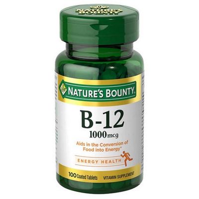 Nature&#39;s Bounty Vitamin B-12 1000 mcg Tablets 100 ea (Pack of 4)