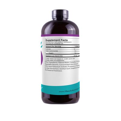 Life Solutions Vitamin B2 - Liquid Dietary Supplement with 50mg Riboflavin Per Serving - Highly Bioavailable, Pharmacist Formulated, Rapid-Sorb Technology for Efficient Nutrient Absorption - 16 fl oz