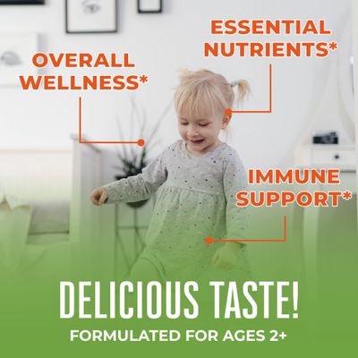 MaryRuth's Sugar Free Vitamin Gummies for Kids Age 2+ | 2 Month Supply Multivitamin with Vitamin C, D3, Zinc | 1 Gummy Per Day | Toddler Vitamins | Sugar Free | Vegan | Non GMO | 60 Count