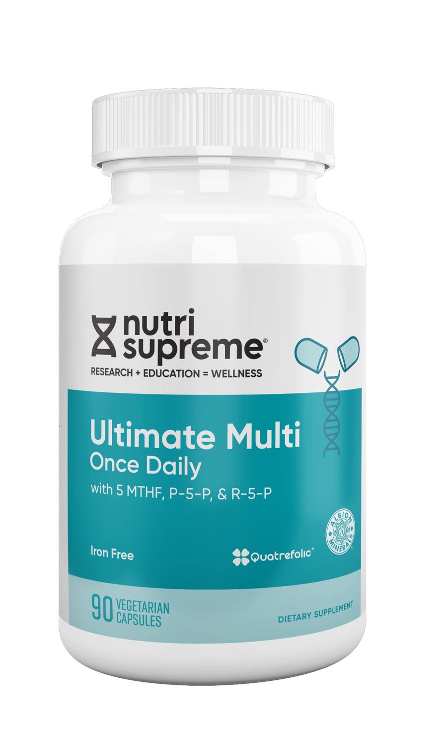 Nutri Supreme Ultimate Multivitamin for Men and Women, with Over 20 Vitamins and Minerals, Daily Nutritional Supplement for Immune Support, Kosher, Vegetarian 90 Day Supply