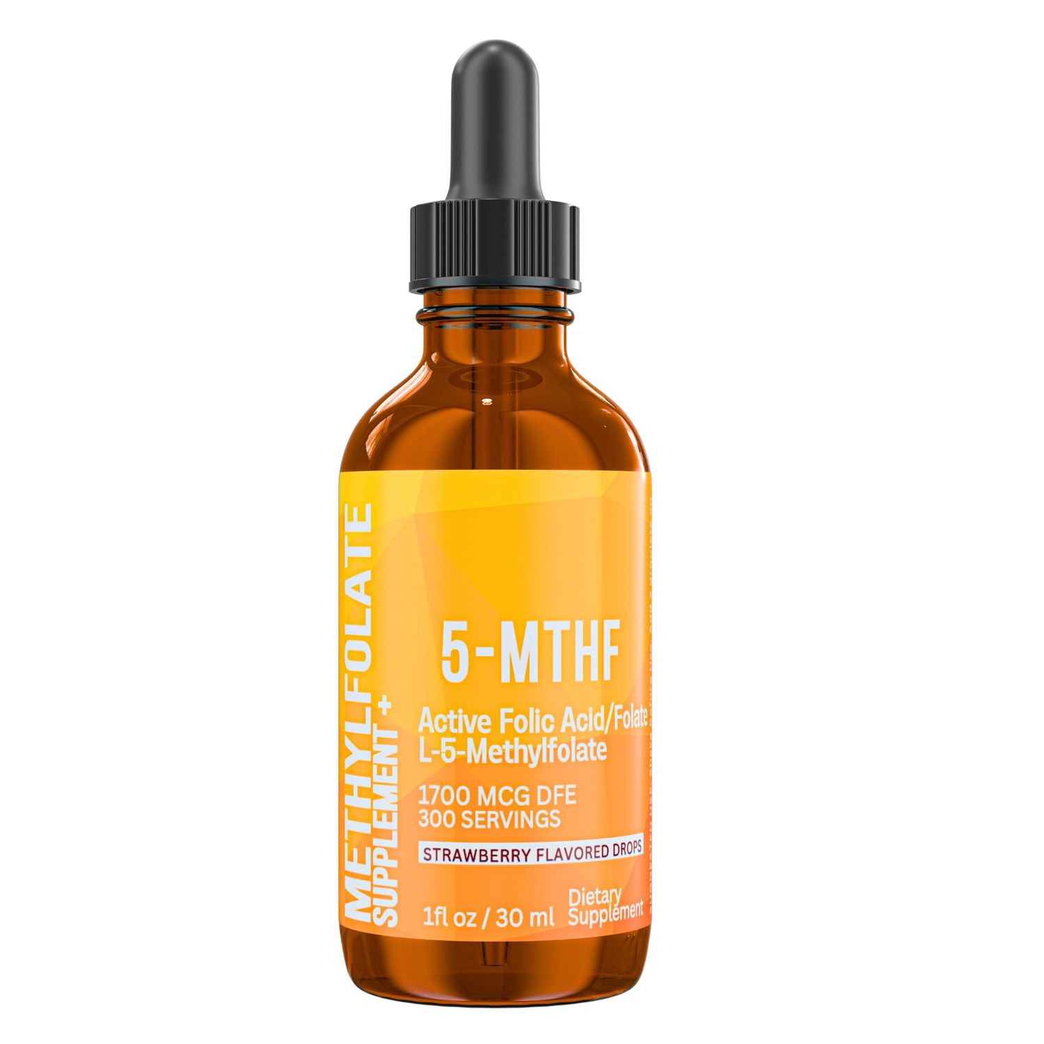 METHYLFOLATE SUPPLEMENT 5-MTHF Supplement (200 Servings 1700 DFE) Methylated B9 Vitamin, Active Folic Acid/Methylated Folate Supplement Drops