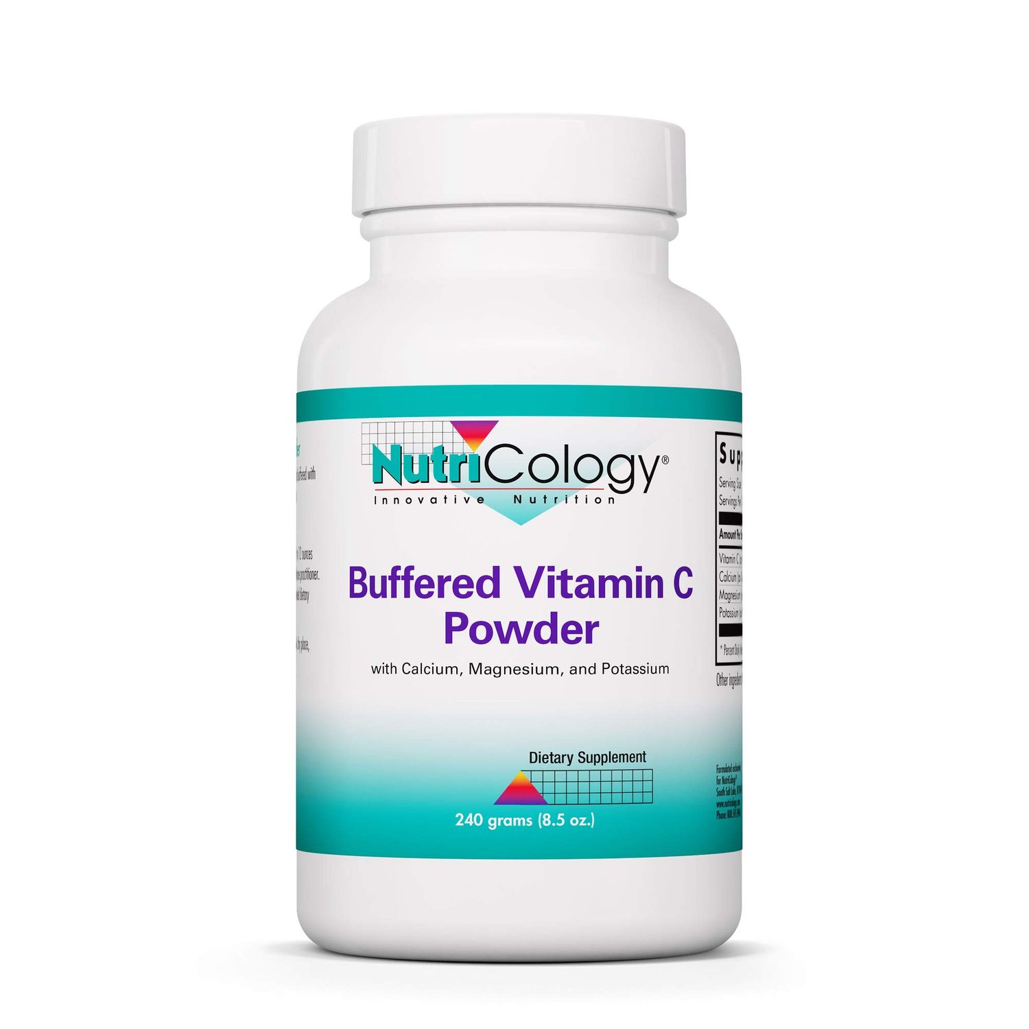 Nutricology Buffered Vitamin C Powder - Calcium, Magnesium, Potassium, Ascorbic Acid, Bowel Tolerance, High-Purity, High Dose, Calcium Carbonate - 8.5 Oz
