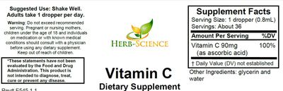 Herb-Science Liquid Vitamin C - High Absorption, Fat Soluble VIT C, Antioxidant Supplement, Higher Bioavailability Immune System Support, Alcohol Free