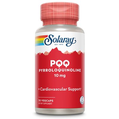 Solaray PQQ 10 mg, Pyrroloquinoline Quinone Supplement, Cellular, Heart &amp; Cognitive Function Support, 30 VegCaps