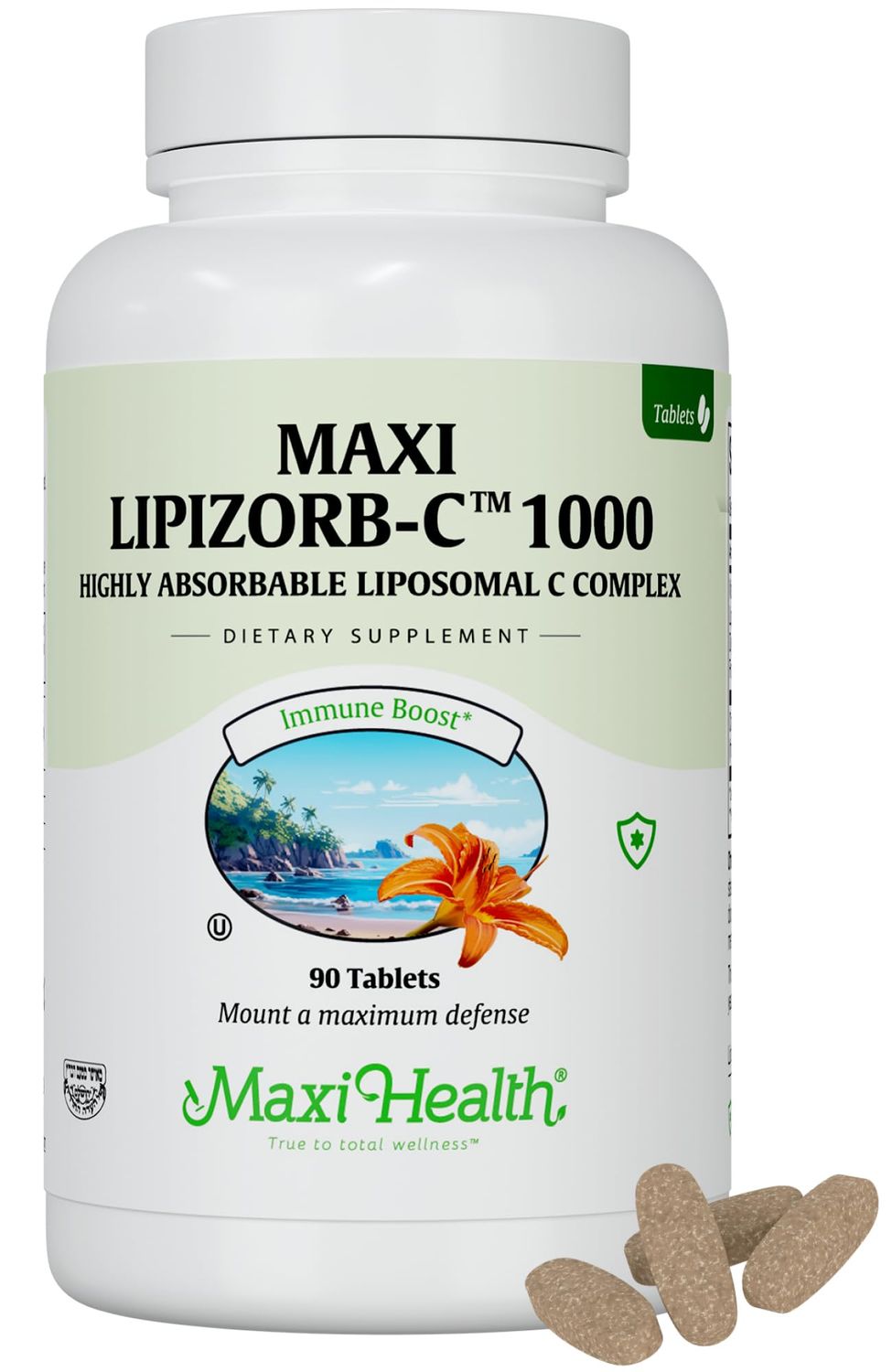 Liposomal Vitamin C - Liposomal VIT C - 1000mg Tablets with Digestive Blend - Highly Absorbable High Dose VitaminC - Non GMO Kosher Vegetarian Doctor-Formulated Immune Support Supplement (90 Count)