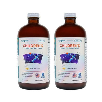 LIQUIDHEALTH Children&#39;s Complete Liquid Multivitamin for Kids, Toddlers - Essential Vitamins, Nutrients &amp; Minerals, Immune Support, Gut Health - Great Taste, Vegan, Non GMO, Sugar-Free (2-Pack)
