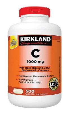 Kirkland Signature Vitamin C 1000 mg., 500 Tablets (2 Pack)