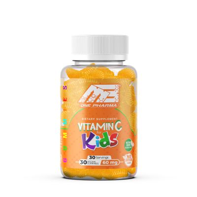 MB One Pharma- Kids Vitamin C Gummies -for Immune Support - Natural Orange Delicious Flavor (30 Day Supply) Vegetarian, Non-GMO, Gluten Free, No Artificial Sweeteners