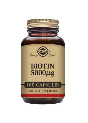 Solgar Biotin 5000 mcg, 100 Veg Caps - Promote Healthy Skin, Nails &amp; Hair - Supports Energy Production, Protein, Carbohydrate &amp; Fat Metabolism - Vitamin B - Non GMO, Vegan, Gluten Free - 100 Servings