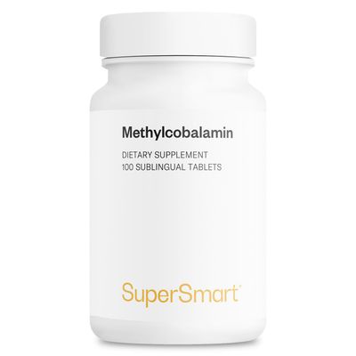 Supersmart - Methylcobalamine B12 1000mcg / 1mg per Day (Effective Dosage) - Sublingual Methylcobalamine - Peppermint Flavor - Vitamin B12 Supplement | Non-GMO &amp; Gluten Free - 100 Sublingual Tablets