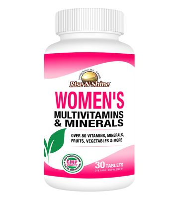 Rise-N-Shine Women&#39;s Multivitamin and Minerals with Zinc, Selenium, Calcium, Magnesium &amp; More for Immune System Support - Energy, Skin Vitamins - 30 Day Supply - 30 Tablets