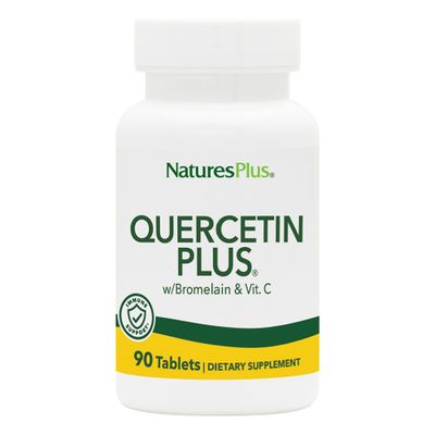 NaturesPlus Quercetin Plus with Vitamin C &amp; Bromelain - 650 mg, 90 Vegetarian Tablets - Gluten-Free - 45 Servings