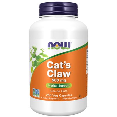 NOW Supplements, Cat&#39;s Claw 500 mg, Non-GMO Project Verified, Herbal Supplement, 250 Count (Pack of 1)