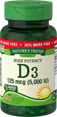 Nature&#39;s Truth D3 5000iu Size 100+30 Softgel