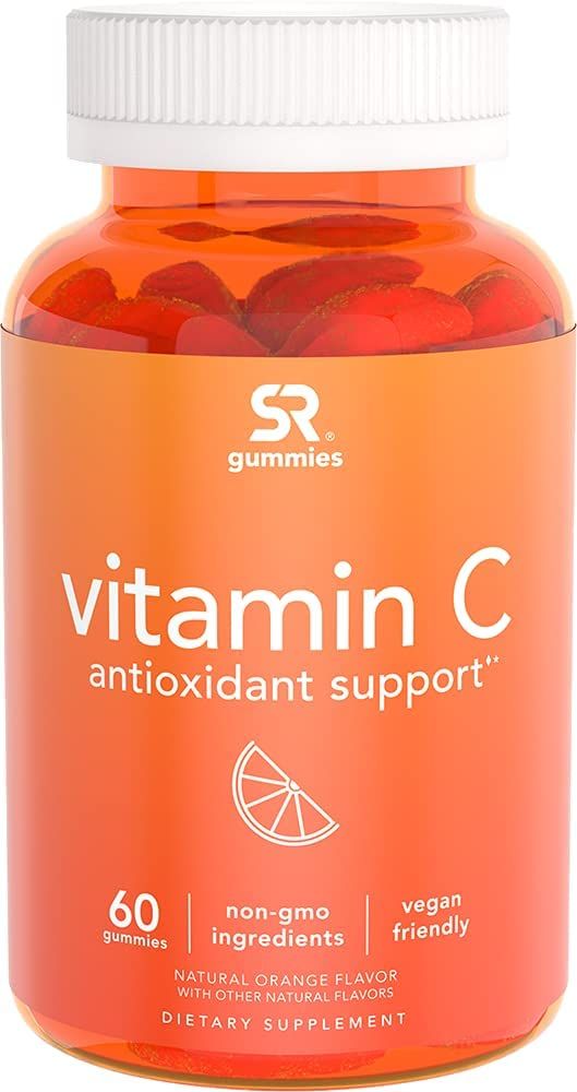 Sports Research Vitamin C Gummies | Gelatin Free, Vegan Certified &amp; Non-GMO Verified | Immune &amp; Antioxidant Support