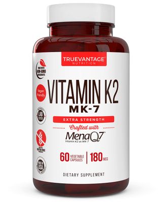 Vitamin k2 MK-7 Supplement 180mcg -Vitamin K2 Supports Bone &amp; Heart Health for Cardiovascular Calcium Absorption from Arteries- 60 Easy to Swallow Vegetable caps of MenaQ7 K2 MK7