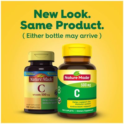 Nature Made Vitamin C 500 mg Caplets 100 Ct