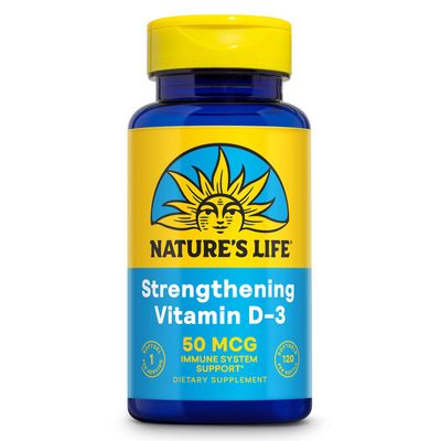 NATURE&#39;S LIFE Strengthening Vitamin D3 2000 IU (50 mcg) - Vitamin D - Bone Health and Immune Support Supplement - Easy-to-Swallow Softgels - 60-Day Guarantee, Lab Verified - 120 Servings, 120ct