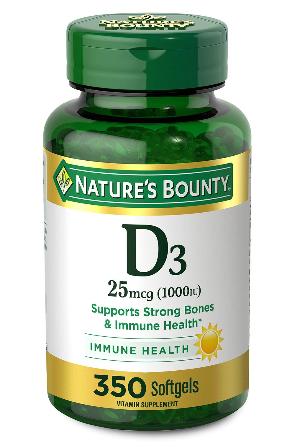 Nature&#39;s Bounty Vitamin D3 1000 IU Softgels, 350 Count