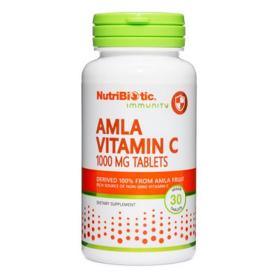 NutriBiotic Amla Vitamin C, 30 Tabs | Rich Source of Non-GMO, Natural Vitamin C for Antioxidant &amp; Collagen Support | 100% from Indian Gooseberry | Vegan &amp; Gluten Free