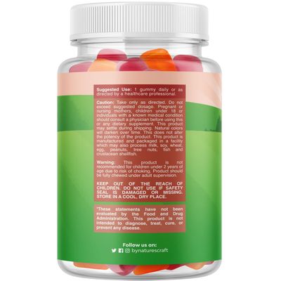 Chewable Vitamin D Gummies for Kids - Delicious Kids Vitamin D 1000 IU Per Serving Gummy Vitamins for Kids and Toddlers Immune Support Plus Muscle Teeth and Bone Health - Gelatin Free Fruit Flavors
