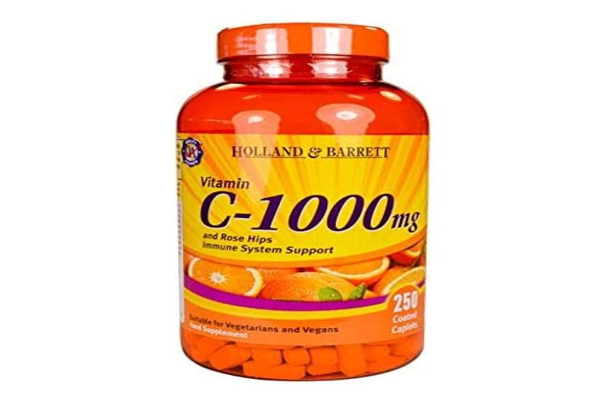 Holland &amp; Barrett Vitamin C with Wild Rose HIPS 250 Caplets 1000mg