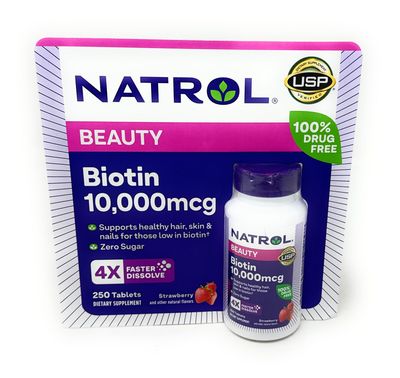 Natrol Biotin 10,000 mcg. Fast Dissolve Tablets, 250 Count