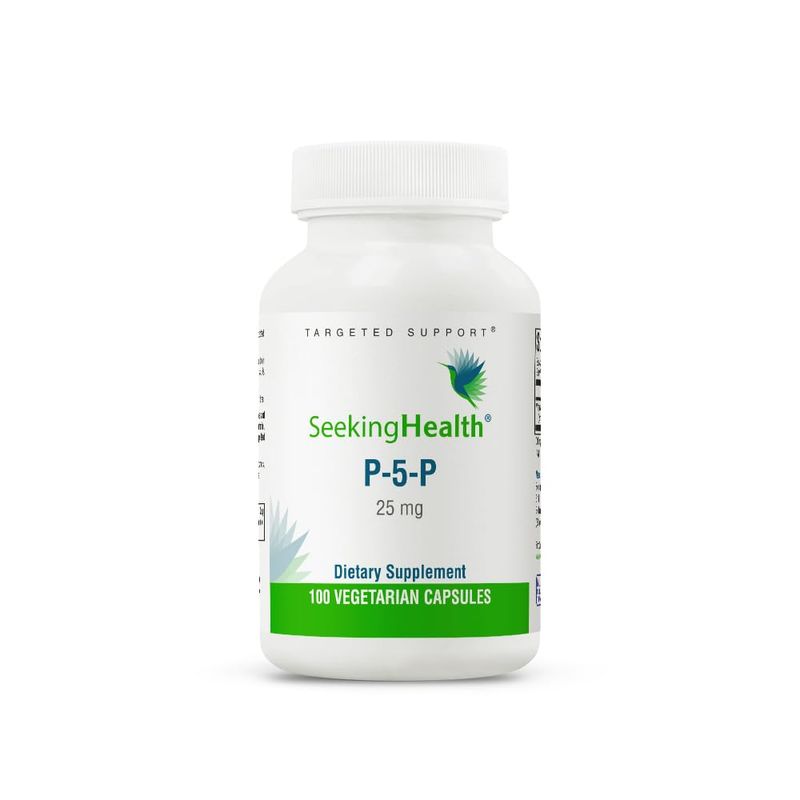 Seeking Health P-5-P (Pyridoxal 5-Phosphate) - Immune Health &amp; Homocysteine Metabolism Support - Support Energy Production with Bioavailable Vitamin B6-25, 100 Capsules