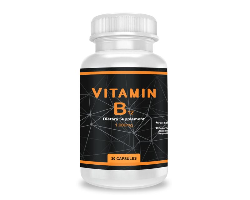 QEI Vitamin B12 1000mg, Supports Energy Metabolism and Nervous System Maintainance, Vitamin Supplement, 30 Capsules